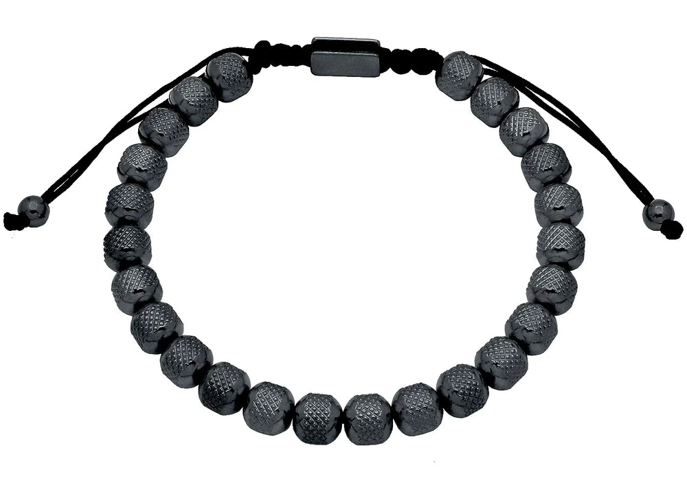 7mm Stainless Steel Bead Drawstring Bracelet