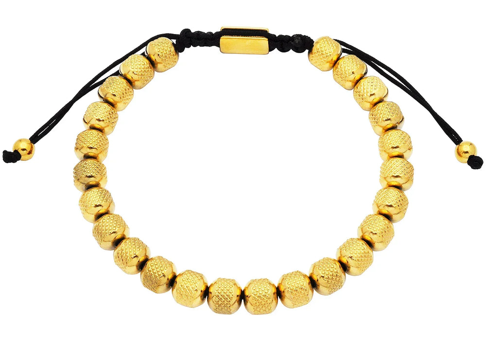 7mm Stainless Steel Bead Drawstring Bracelet