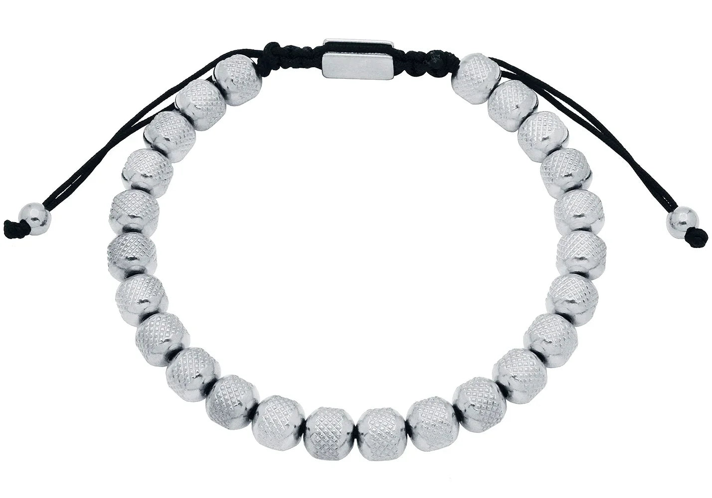 7mm Stainless Steel Bead Drawstring Bracelet