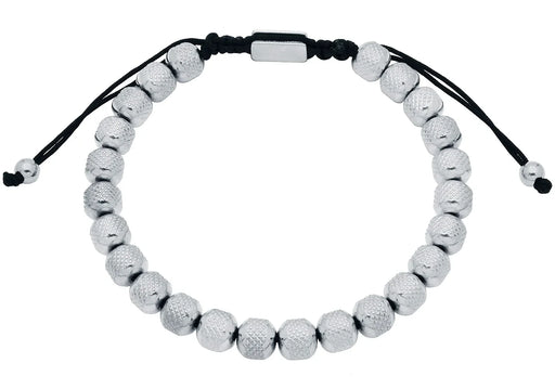 Blackjack Jewelry 7mm Stainless Steel Bead Drawstring Bracelet - Time After Time Watches