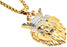 Blackjack Jewelry 18kt GP Lion Head with Crown Pendant - Time After Time Watches