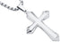 Stainless Steel Cross Pendant Necklace with Round Box Chain