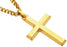 Stainless Steel Plated Cross Pendant With Curb Chain