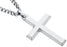 Stainless Steel Plated Cross Pendant With Curb Chain