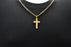 Blackjack Men's 18k Gold-Plated Cross Necklace BJP48GZ