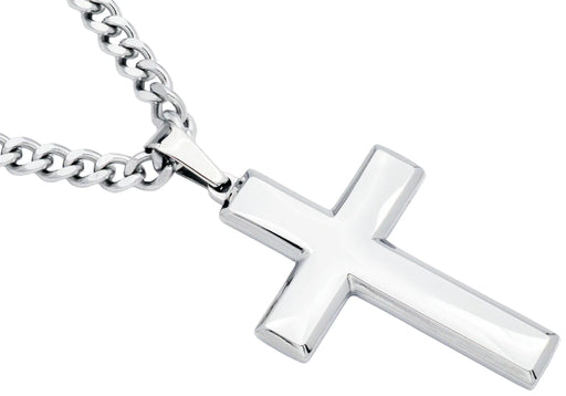 Blackjack Men's Cross Necklace SS BJP48WZ