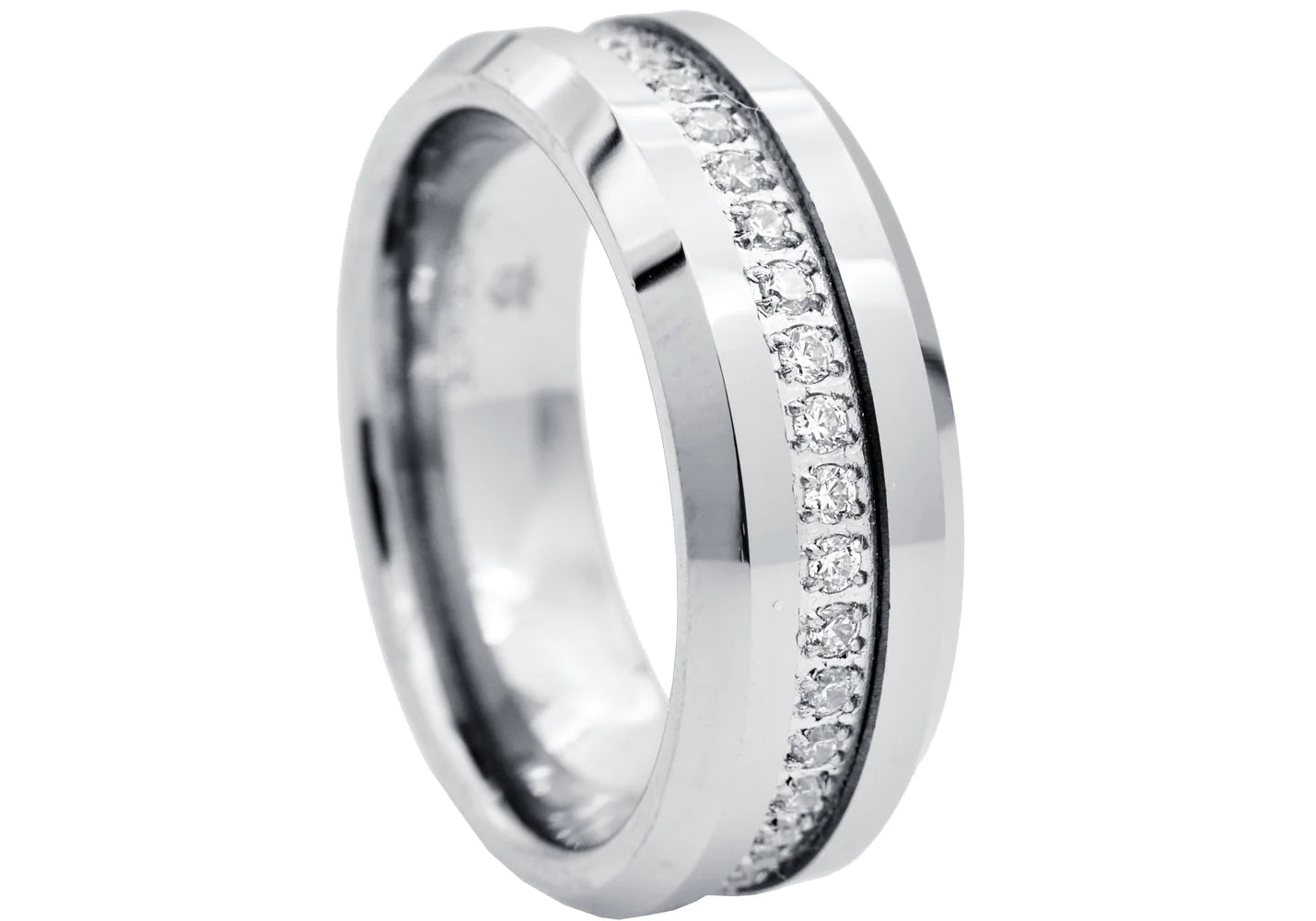 Blackjack Jewelry Blackjack Men's Tungsten Band Ring CZ BJRT14 - Time After Time Watches