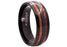 8mm Black Tungsten Ring With Wood Stripe