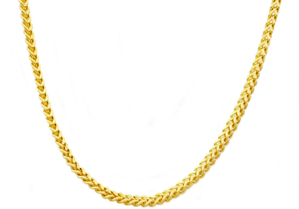 4mm Gold Stainless Steel Franco Link Chain Necklace