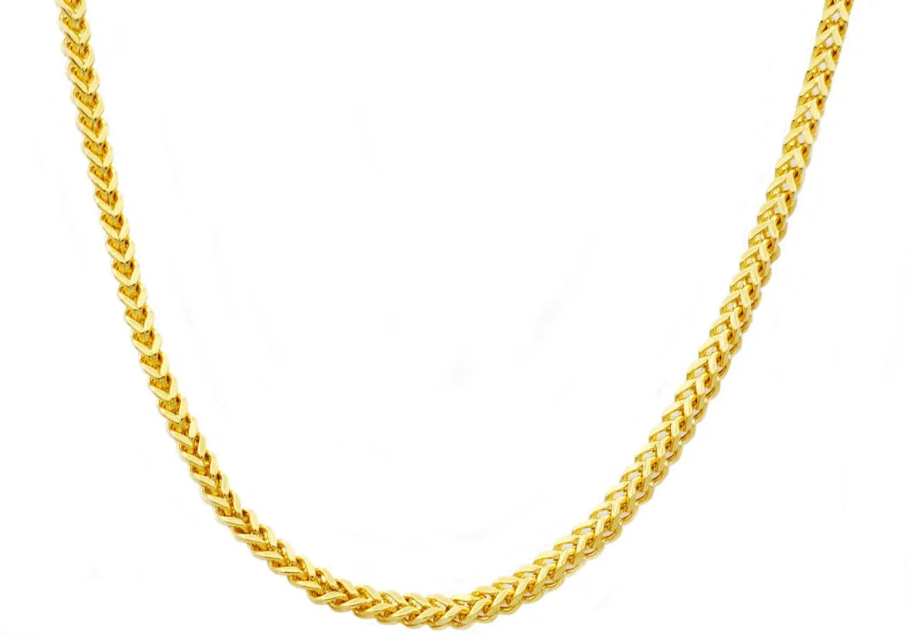 4mm Gold Stainless Steel Franco Link Chain Necklace