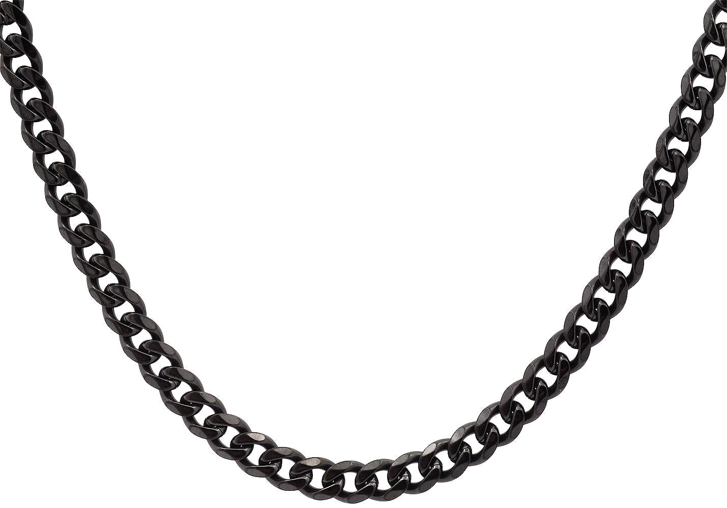 Blackjack Jewelry Blackjack Men's Black Plated SS Curb Link Chain BJS10NB7M - Time After Time Watches