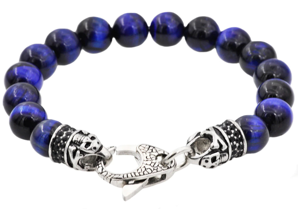 Blackjack Jewelry Blackjack Men's Beaded Tiger Eye Bracelet BJS16BBT - Time After Time Watches