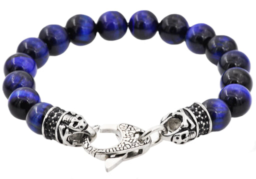 Blackjack Jewelry Blackjack Men's Beaded Tiger Eye Bracelet BJS16BBT - Time After Time Watches