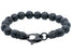 Blackjack Men's Beaded Lava Stone Bracelet BJS16BLV