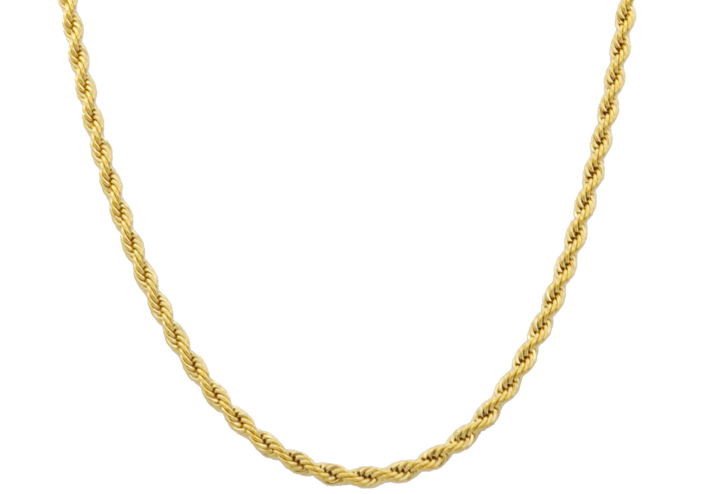 Blackjack Men's 18k Gold-Plated SS Rope Chain Necklace BJS26NG5M Blackjack Men's 18k Gold-Plated SS Rope Chain Necklace BJS26NG5M