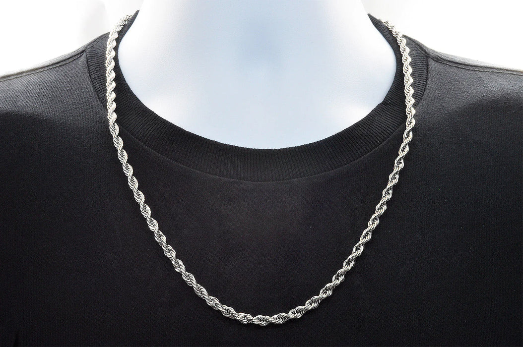 Blackjack Men's SS Rope Chain Necklace BJS26NW5M