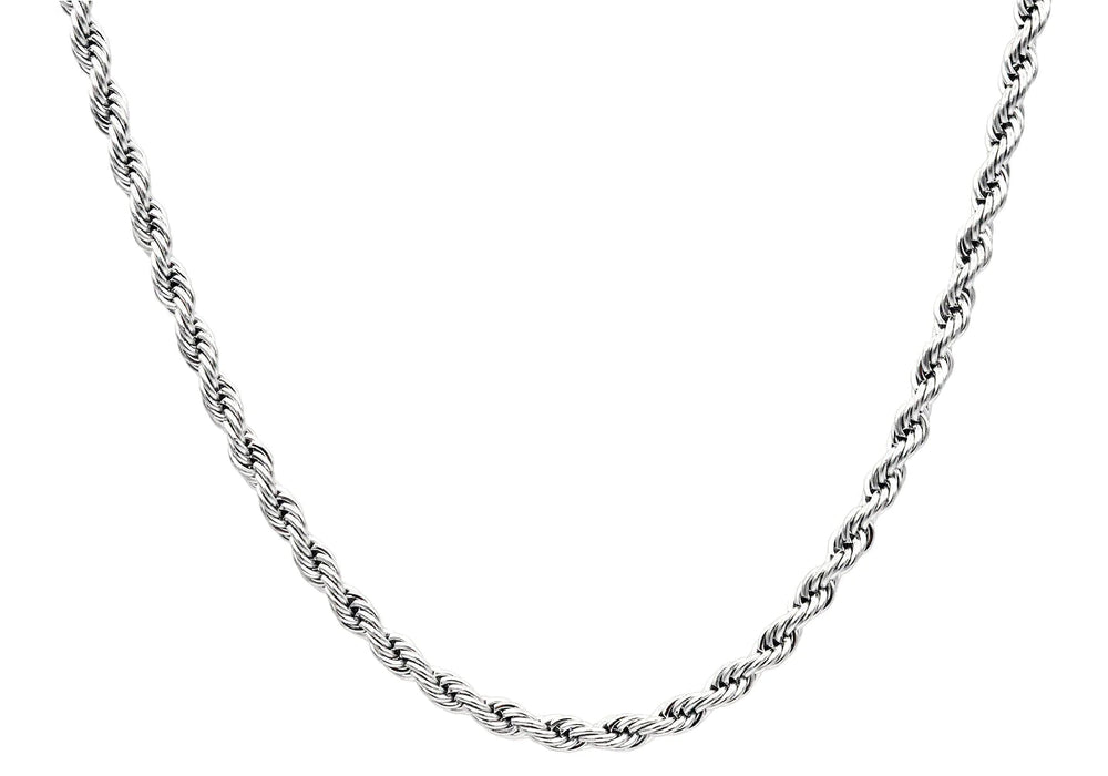 Blackjack Men's SS Rope Chain Necklace BJS26NW5M