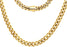8mm Stainless Steel Cuban Link Chain Necklace With Cubic Zirconia