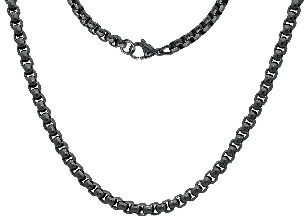 5mm Round Box Link Chain Necklace