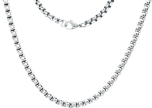 Blackjack Jewelry 5mm Round Box Link Chain Necklace - Time After Time Watches