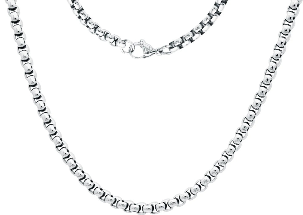 5mm Round Box Link Chain Necklace