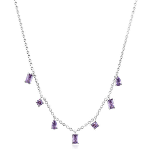 Brosway Italia BROSWAY FANCY MAGIC PURPLE NECKLACE WITH AMETHYST CZ - Time After Time Watches