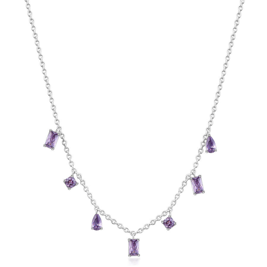 Brosway Italia BROSWAY FANCY MAGIC PURPLE NECKLACE WITH AMETHYST CZ - Time After Time Watches
