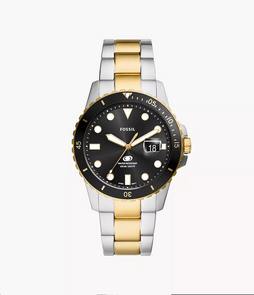 Fossil Blue Dive Three-Hand Date Two-Tone Stainless Steel  display picture 1