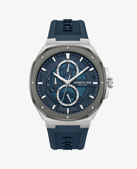 Kenneth Cole New York Dress Sport Silicone Strap 43.5mm Watch KCWGQ0047201
