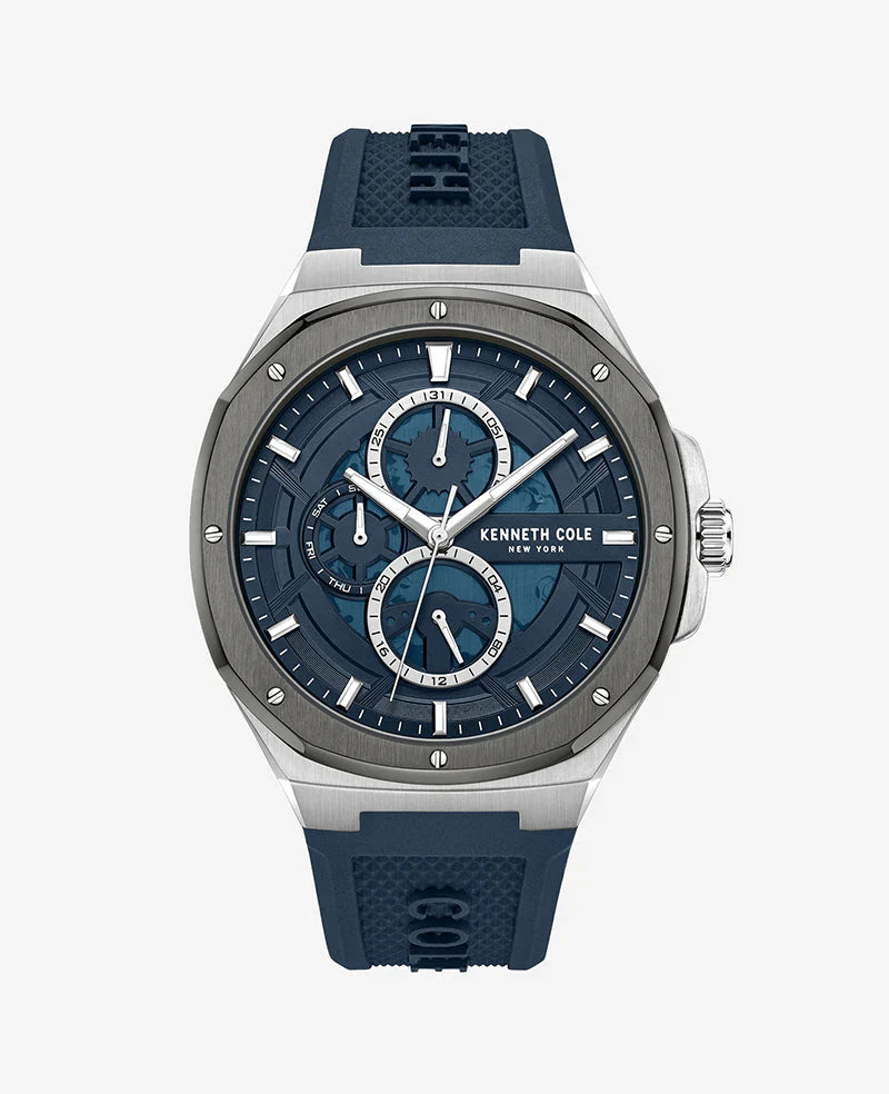 Kenneth Cole New York Dress Sport Silicone Strap 43.5mm Watch KCWGQ0047201
