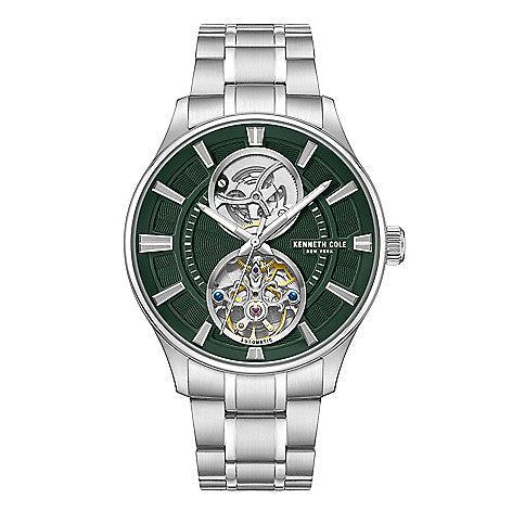 Kenneth Cole 44mm Automatic Double Open Heart Watch