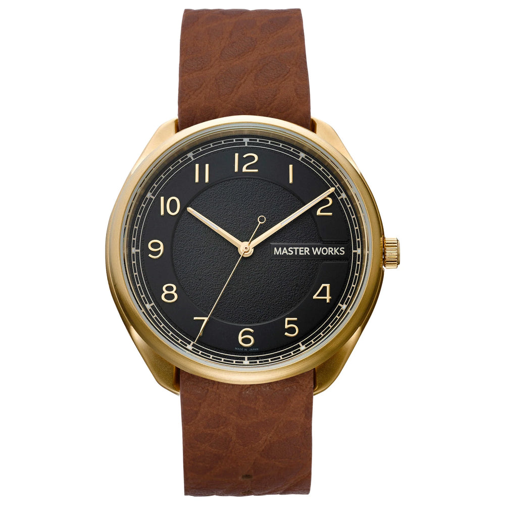Master Works Brown Leather Watch MW16YBEDLBO0 front