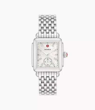 Michele Diamond Dial Deco Mid Stainless steel sapphire glass and swiss movement 