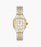 Michele Meggie Two-Tone diamond dial, sapphire crystal, swiss made watch 