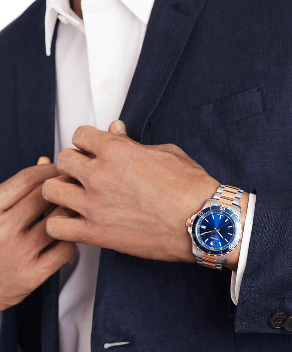 MOVADO MOVADO SERIES 800 ROSE GOLD BLUE DIAL - Time After Time Watches