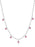 Necklace with pink gemstones on a white background
