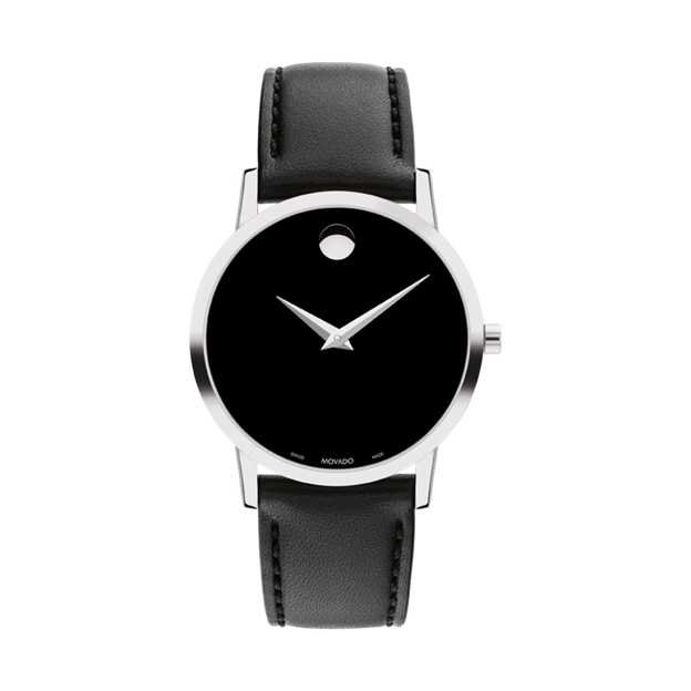 MOVADO MOVADO CLASSIC MUSEUM BLACK LEATHER - Time After Time Watches