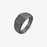 Gray ring with textured surface on a white background