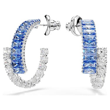 Swarovski SWAROVSKI MATRIX HOOP EARRINGS BLUE - Time After Time Watches