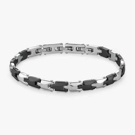 Brosway Italia BROSWAY BACKLINER BLACK AND SILVER BRACELET - Time After Time Watches