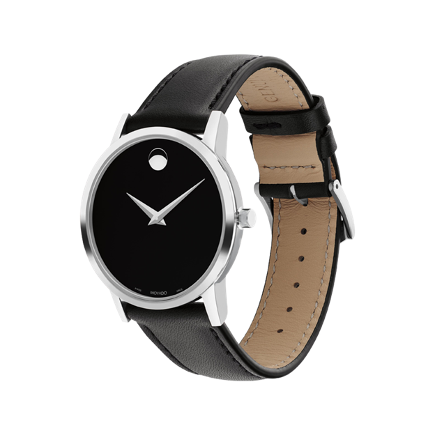 MOVADO MOVADO CLASSIC MUSEUM BLACK LEATHER - Time After Time Watches