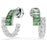 SWAROVSKI METRIX HOOP EARRINGS GREEN