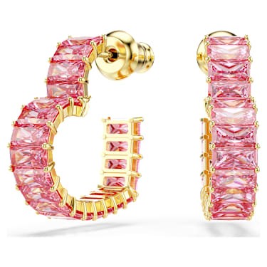 Swarovski SWAROVSKI MATRIX HOOP EARRING PINK - Time After Time Watches