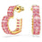 Swarovski SWAROVSKI MATRIX HOOP EARRING PINK - Time After Time Watches