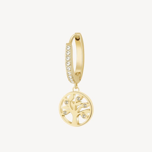 GOLD TONE TREE OF LIFE EARRING