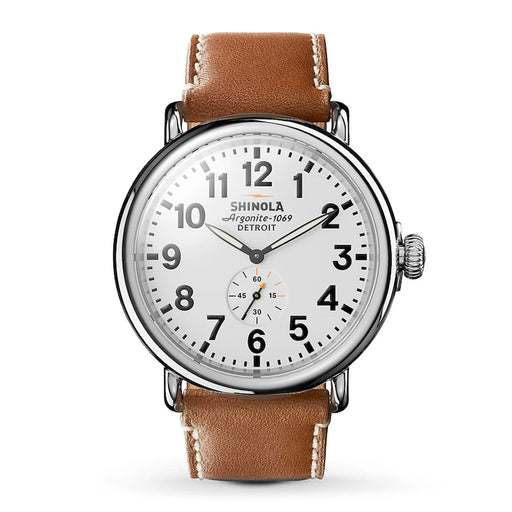 Shinola Runwell 47mm White Dial & Leather