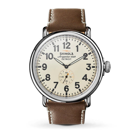 Shinola Shinola Runwell 47mm Cream Dial & Leather - Time After Time Watches