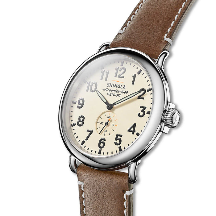 Shinola Runwell 47mm Cream Dial & Leather