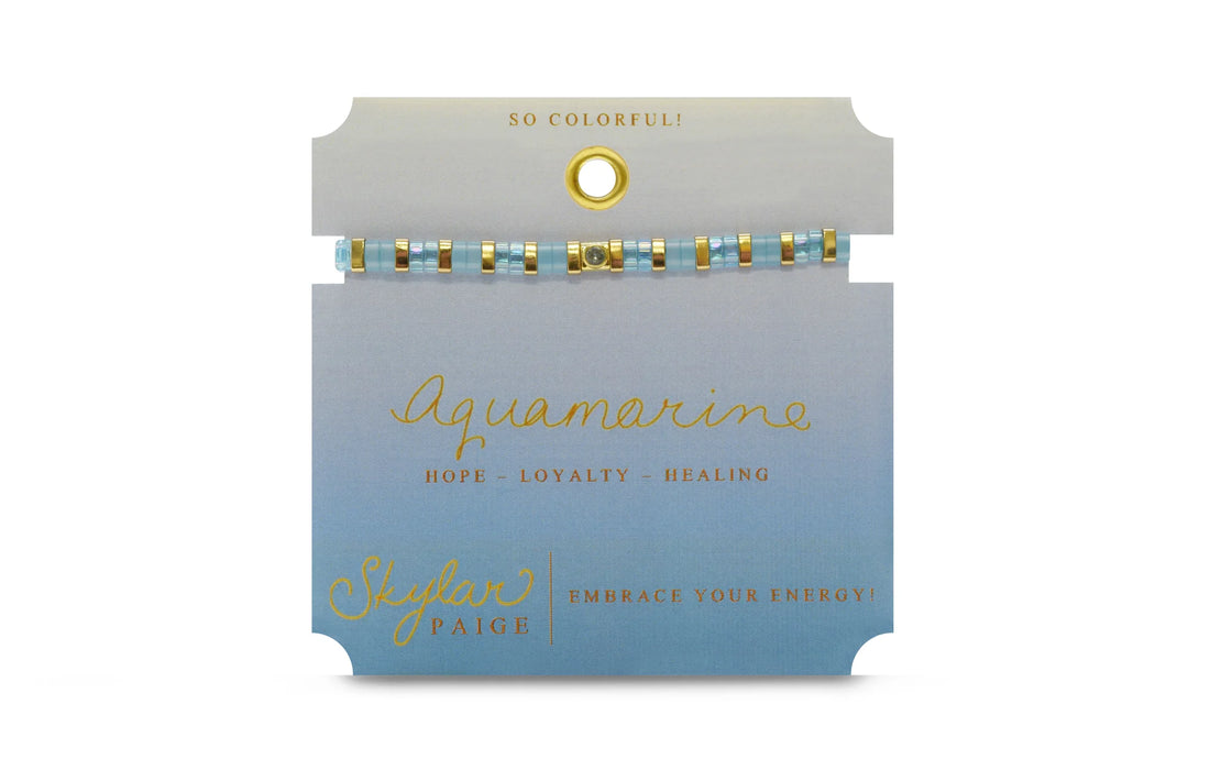 Skylar Paige - Aquamarine / March - So Colorful Tila Bracelet