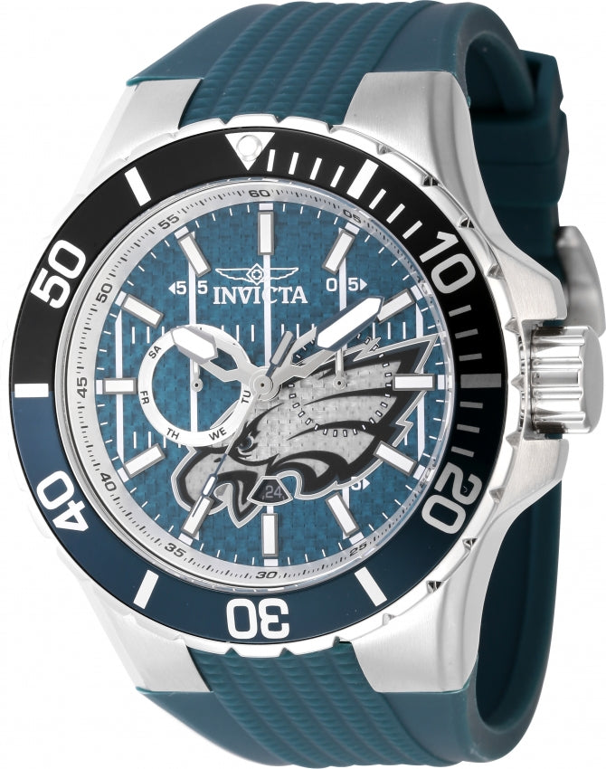 Invicta Men's NFL Eagles Green Silicone 45401